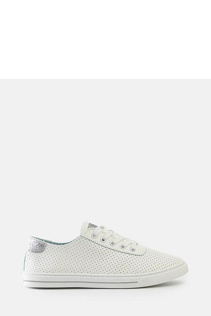 white lace sneakers view 12