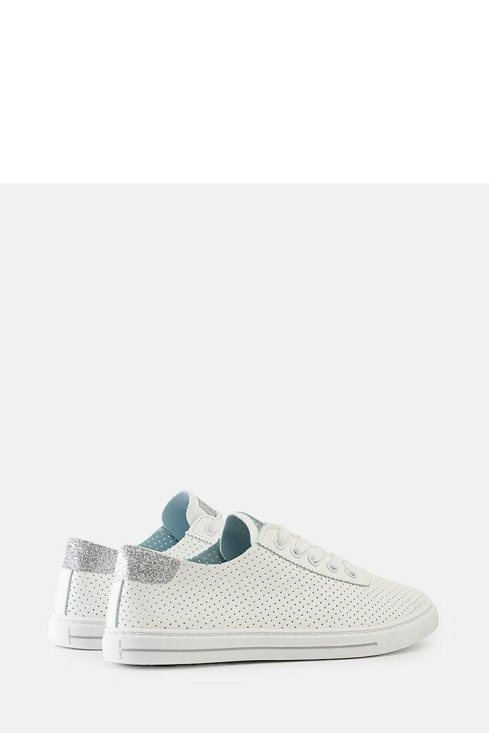 white lace sneakers view 13