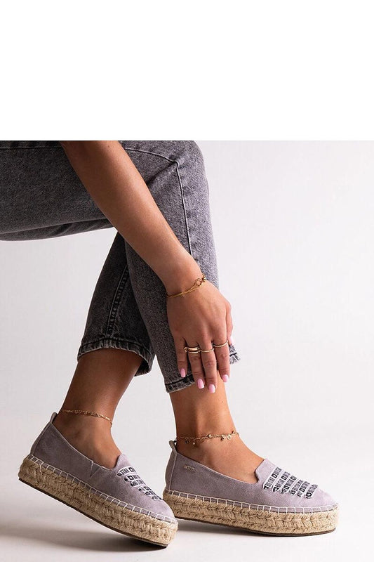 grey espadrille front view