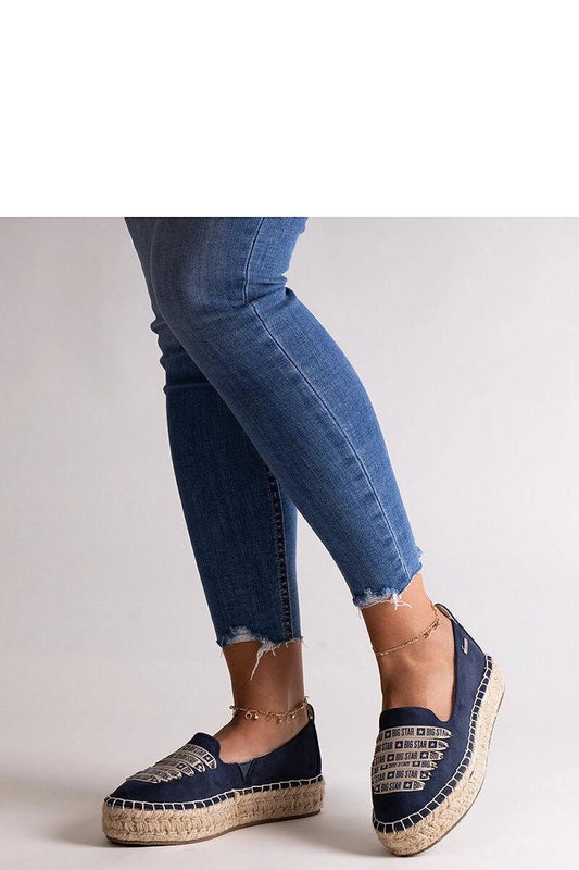 blue espadrille front view