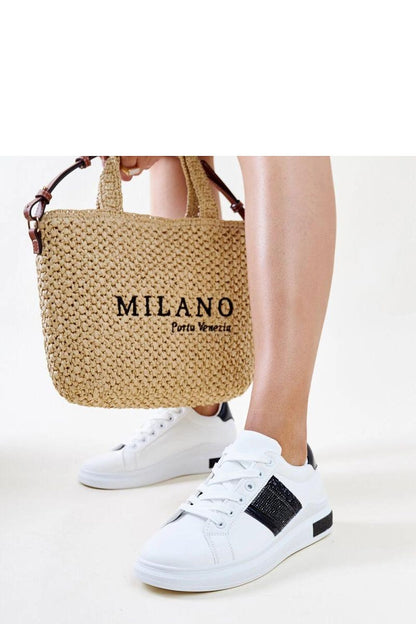 white lace sport shoes detail view