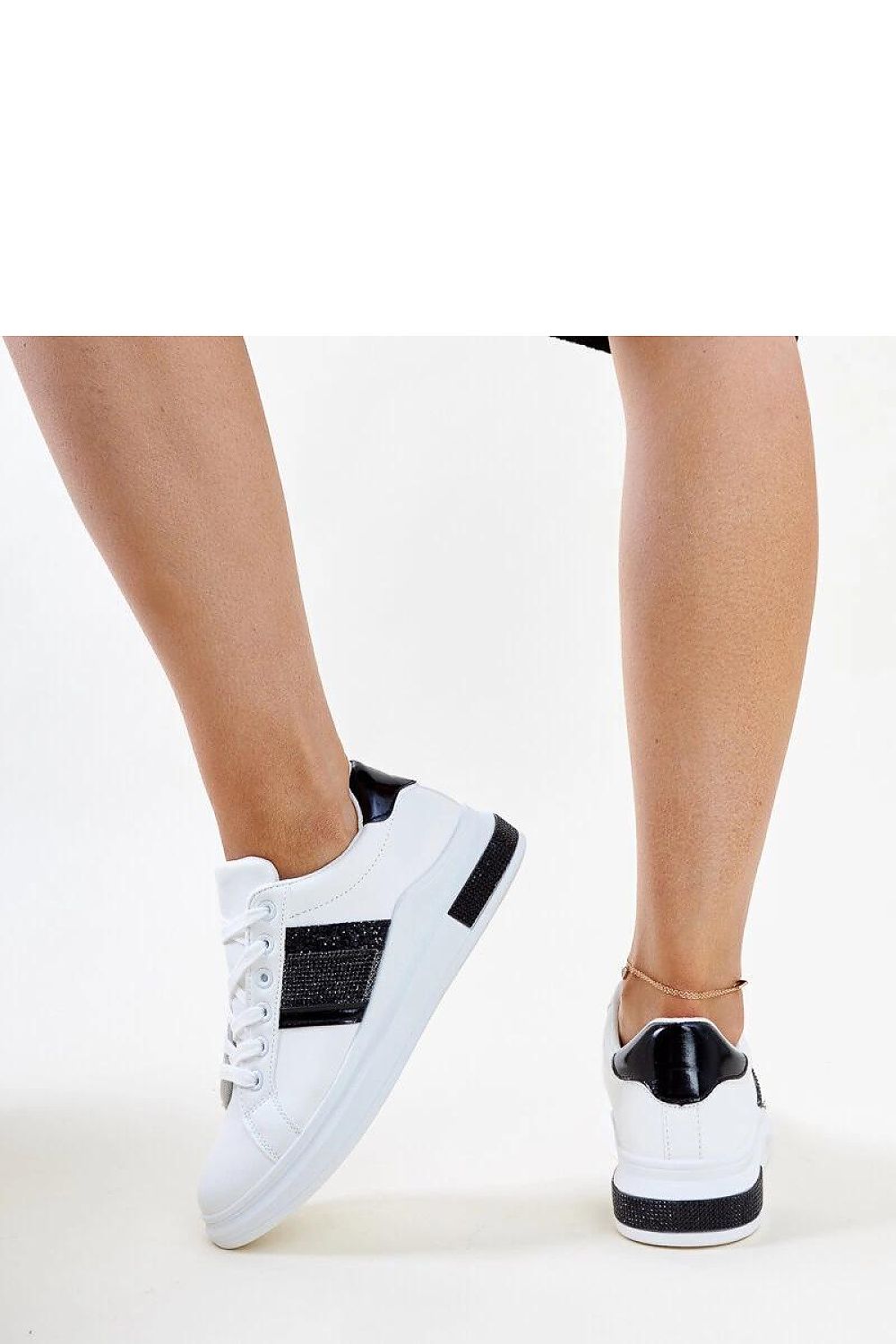 white lace sport shoes side view