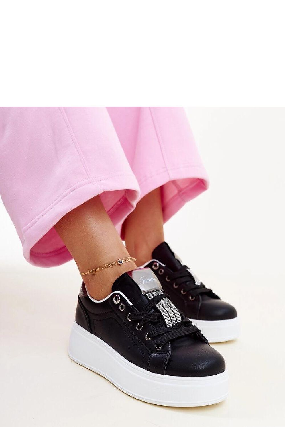 black lace sport shoes alternate angle