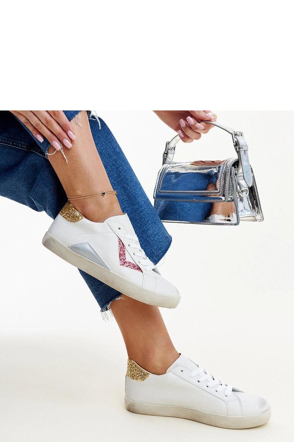white lace sneakers view 7