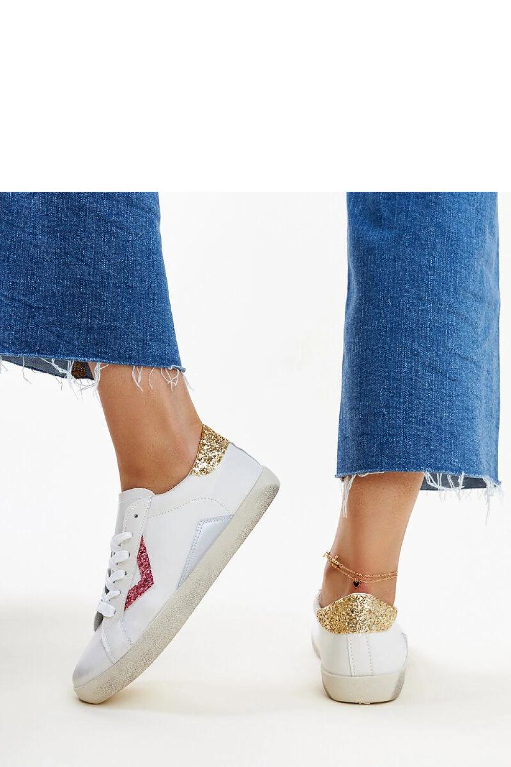 white lace sneakers view 9