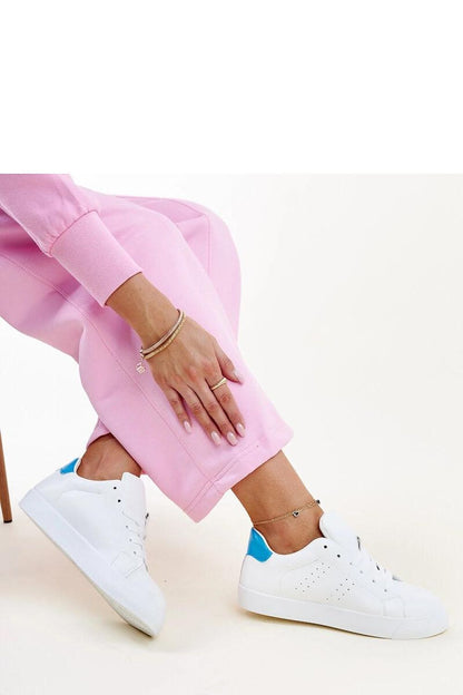 white lace sneakers side view