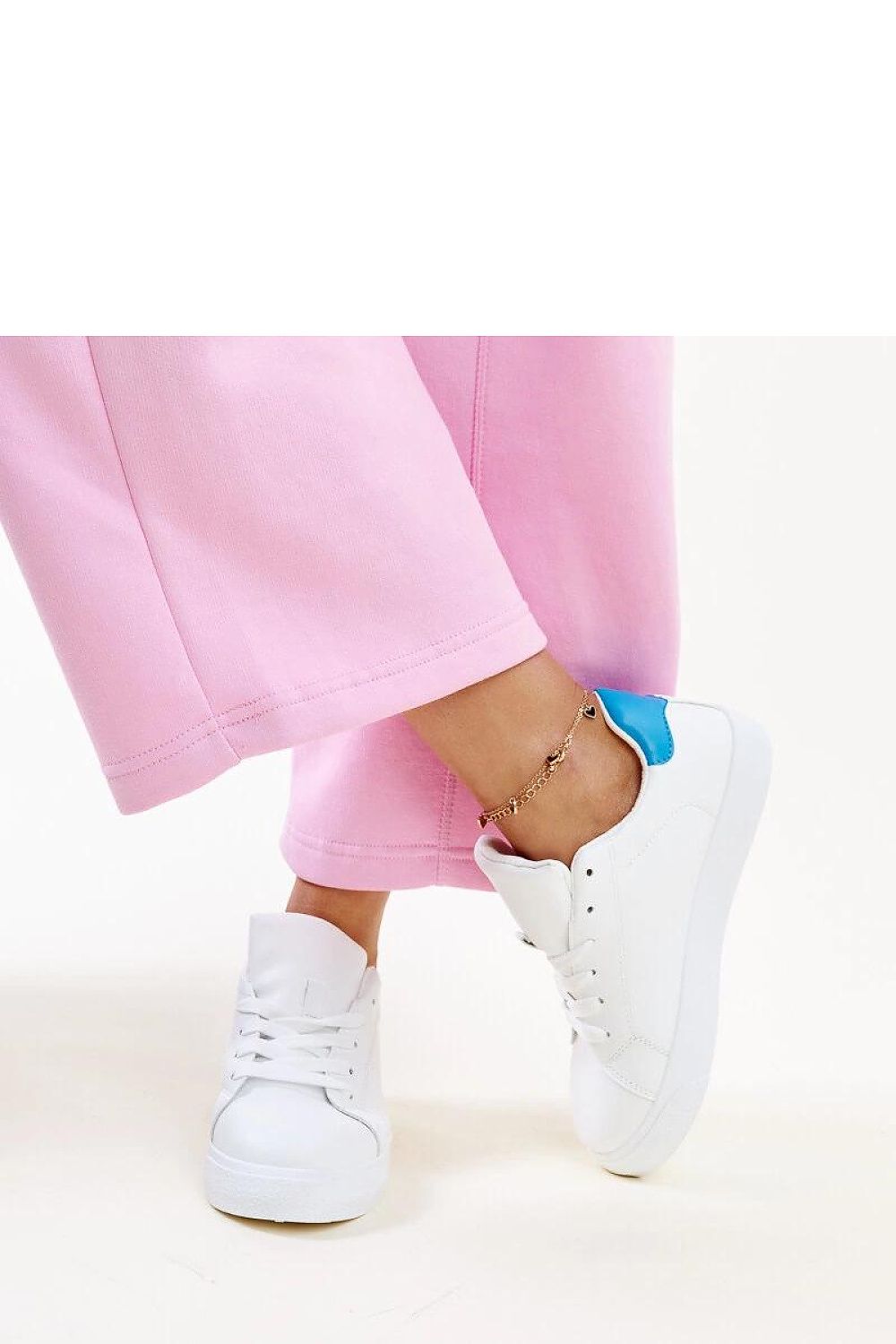 white lace sneakers view 7