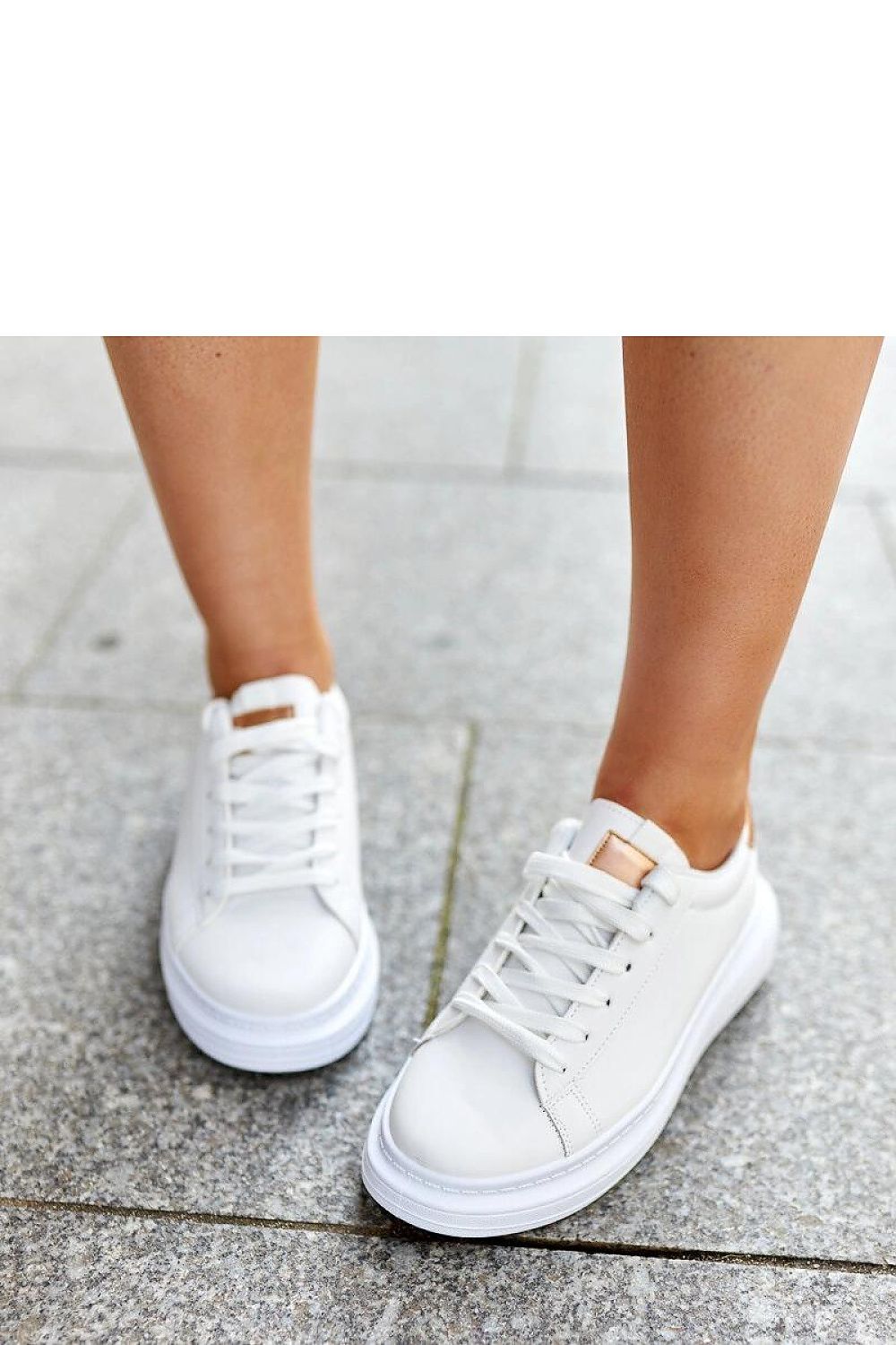 white lace sneakers view 8