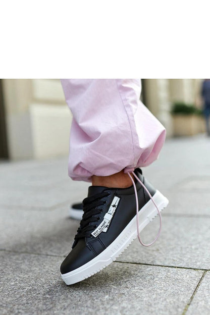 black lace sneakers side view