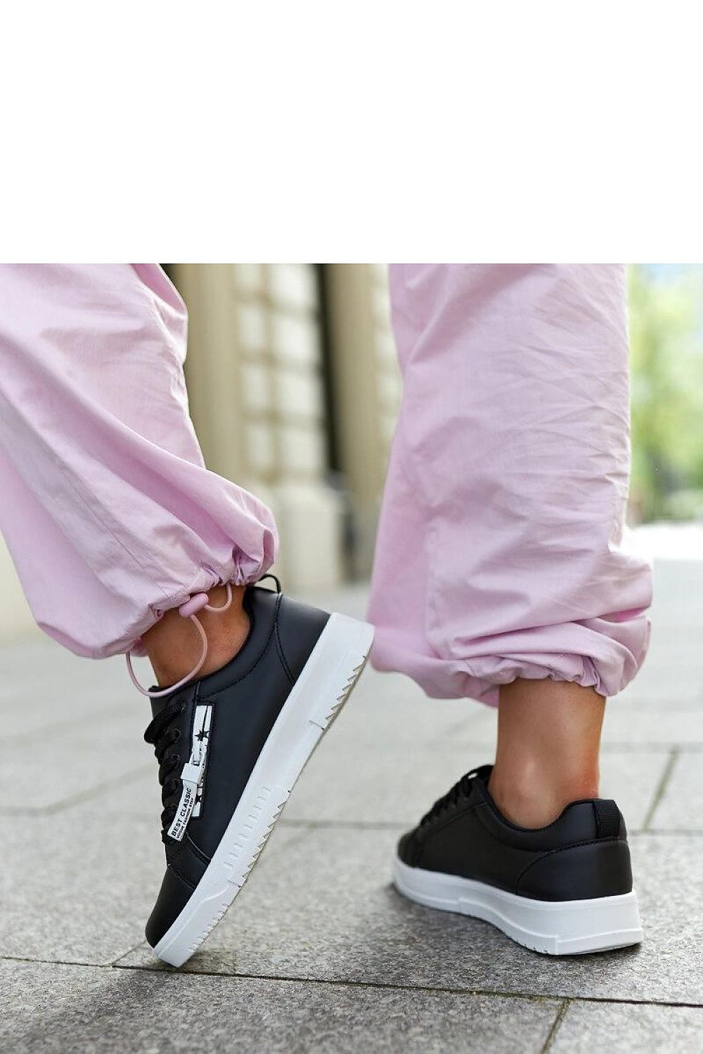 black lace sneakers view 6