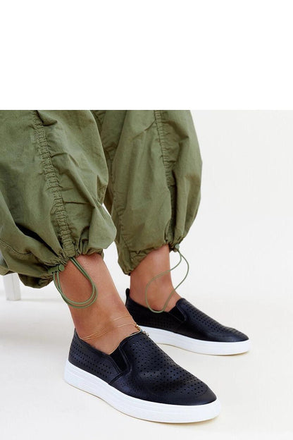 black lace sneakers front view