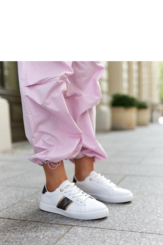 white lace maxi sneakers front view