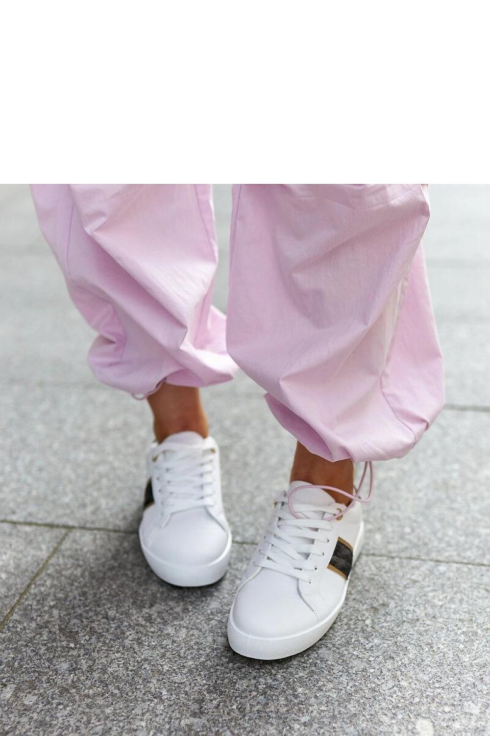 white lace maxi sneakers back view