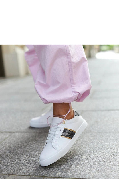 white lace maxi sneakers view 6