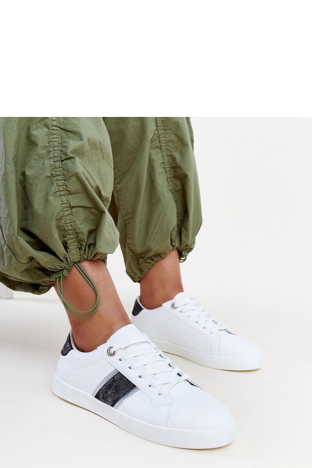 white lace maxi sneakers view 8