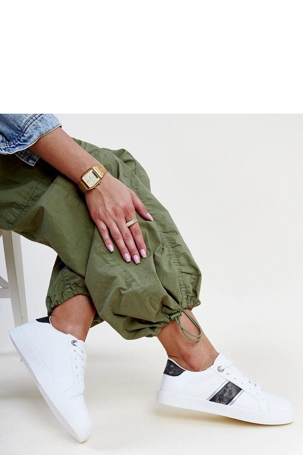 white lace maxi sneakers view 9
