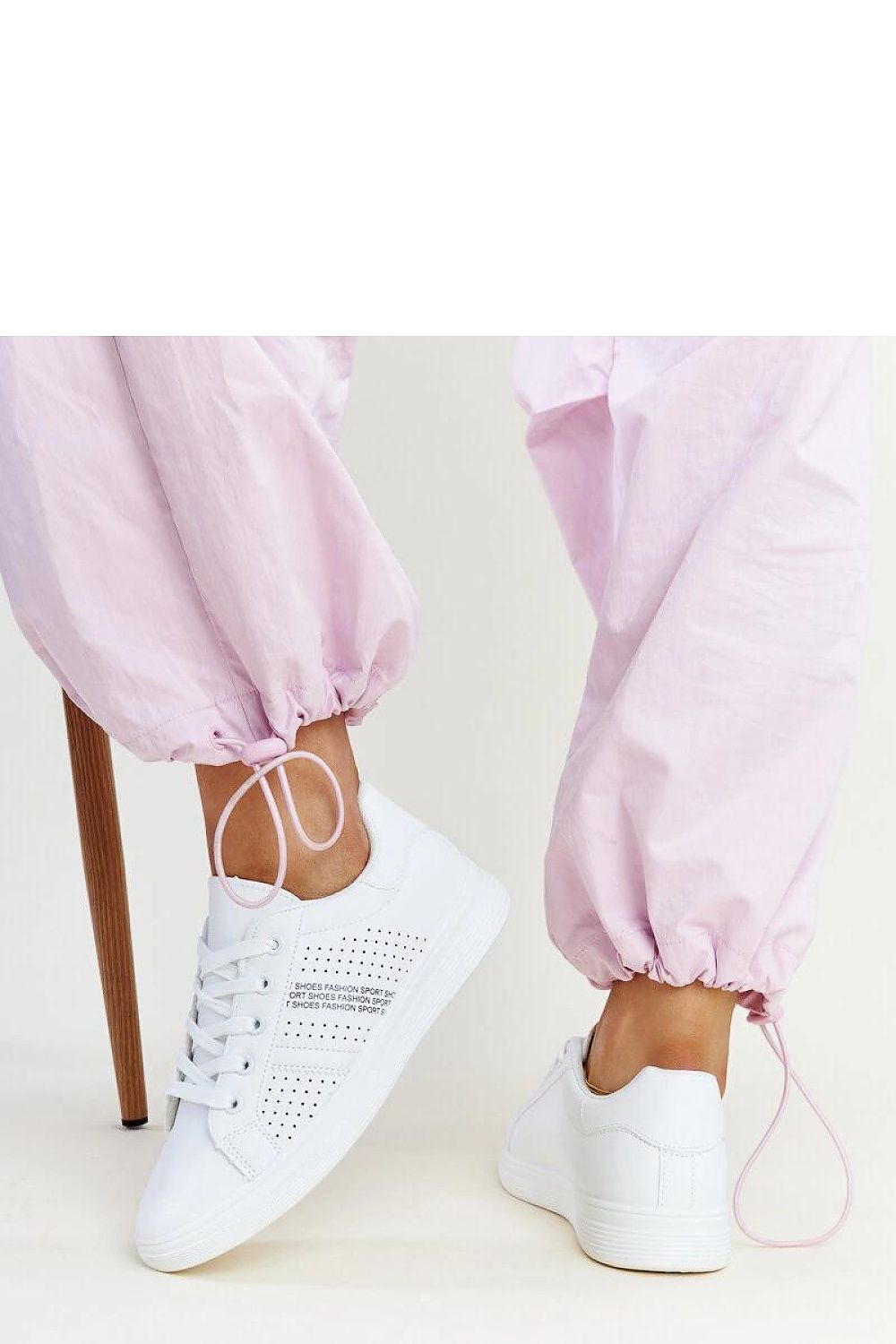 white lace sneakers side view