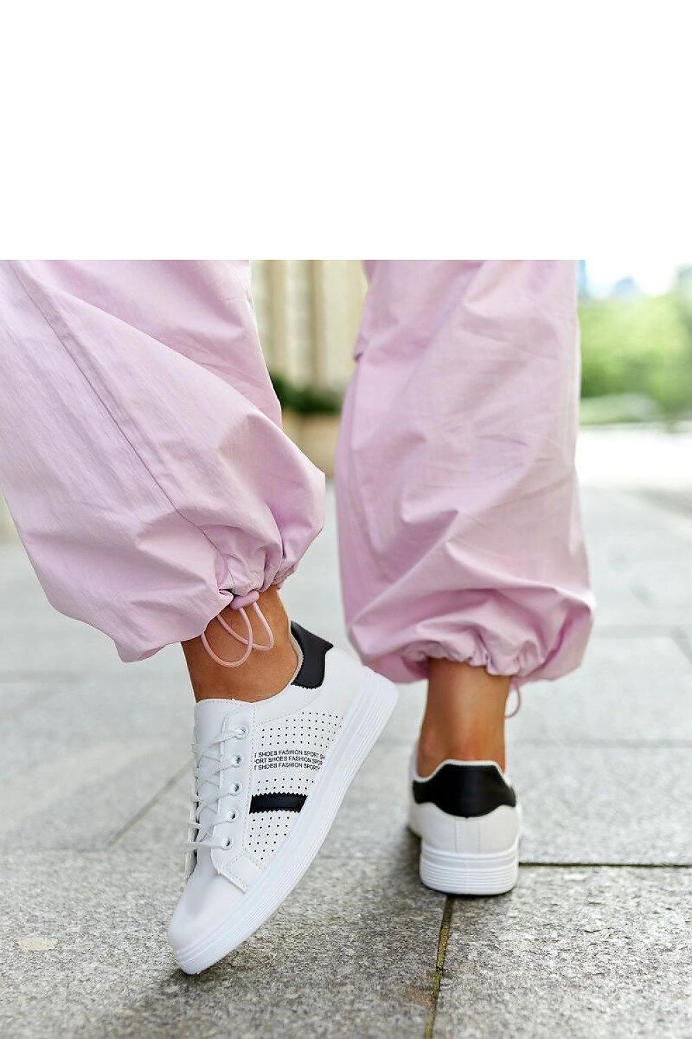 white lace sneakers view 11