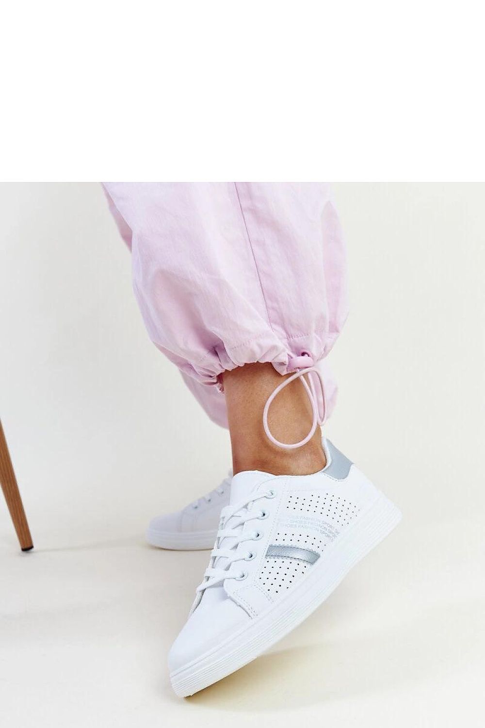 white lace sneakers view 16