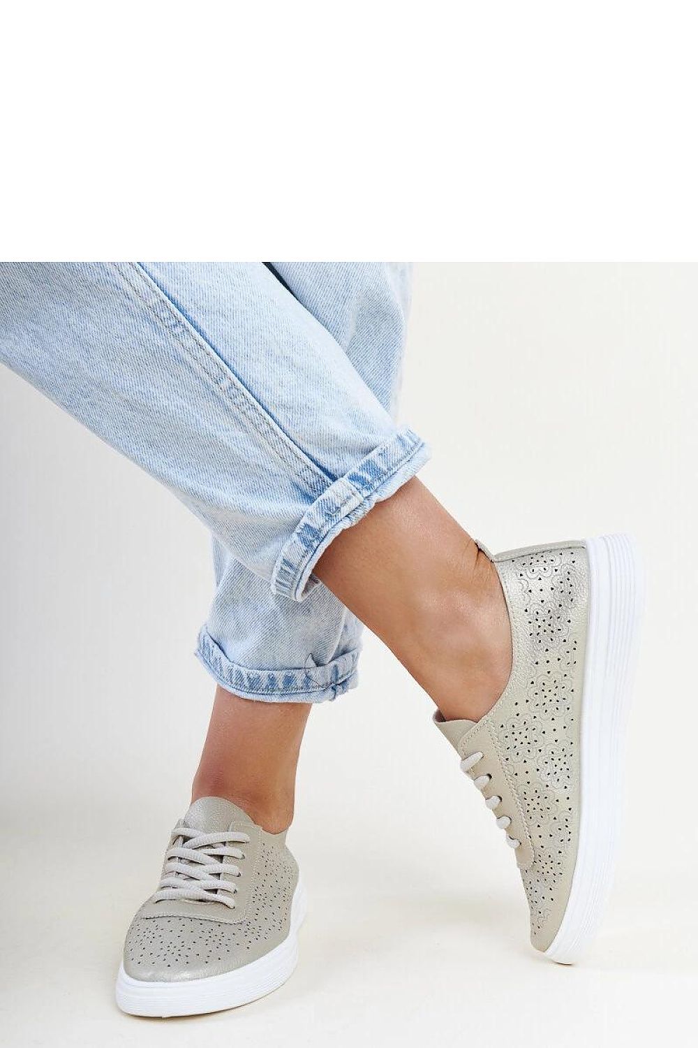 ~ lace sneakers detail view