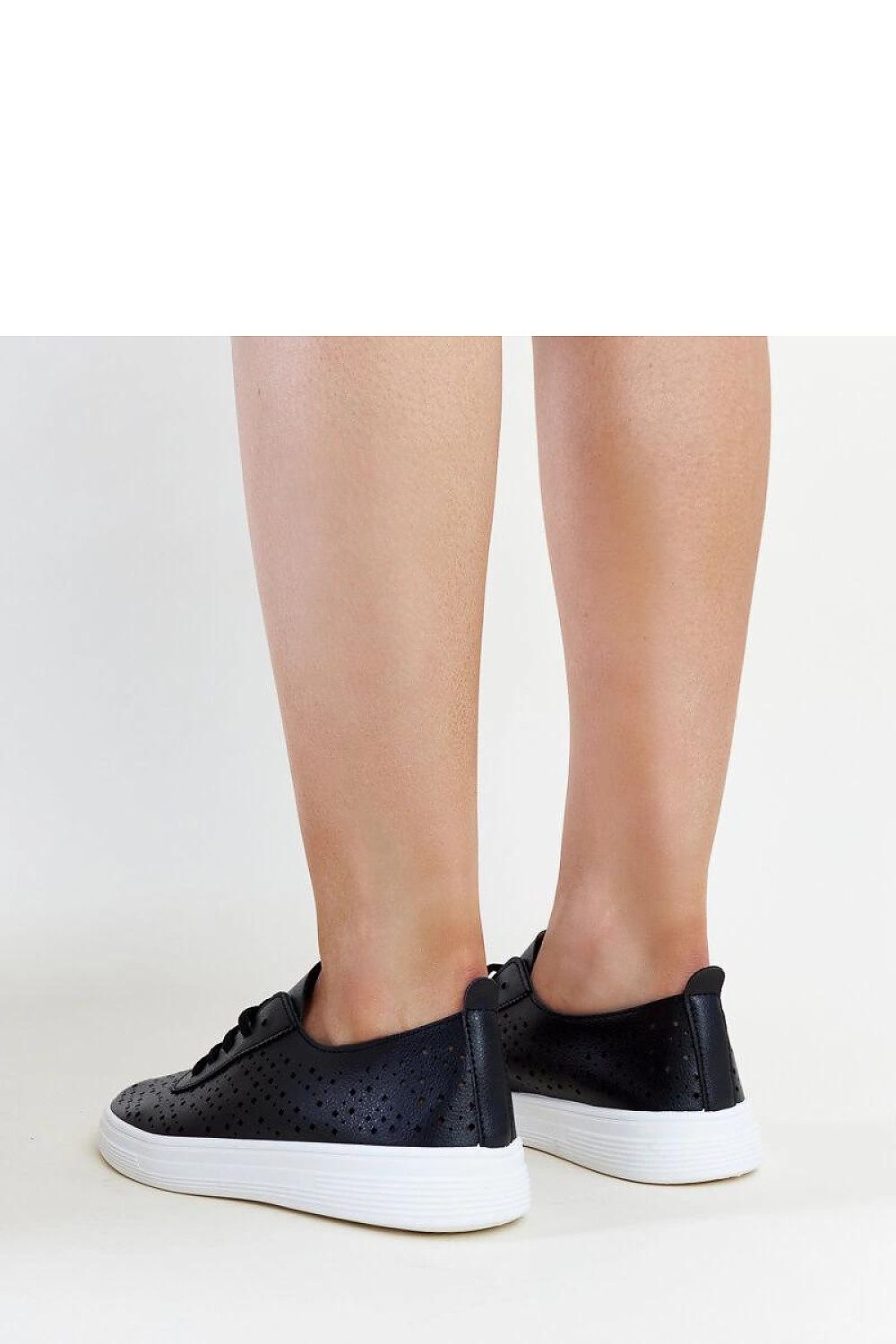black lace sneakers side view