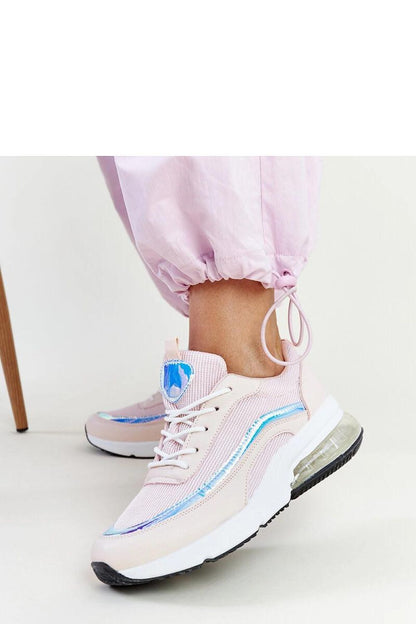 pink lace sneakers side view