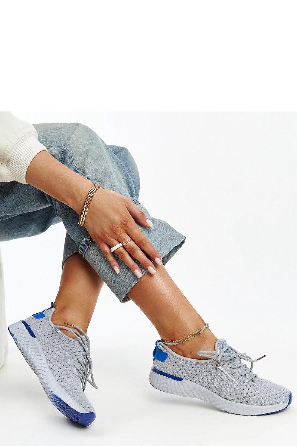 grey lace sneakers alternate angle