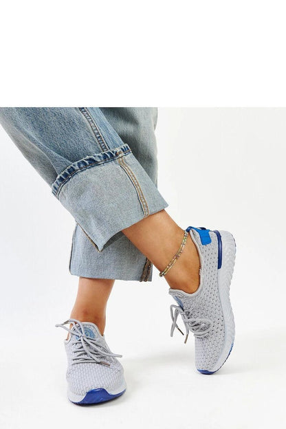 grey lace sneakers detail view