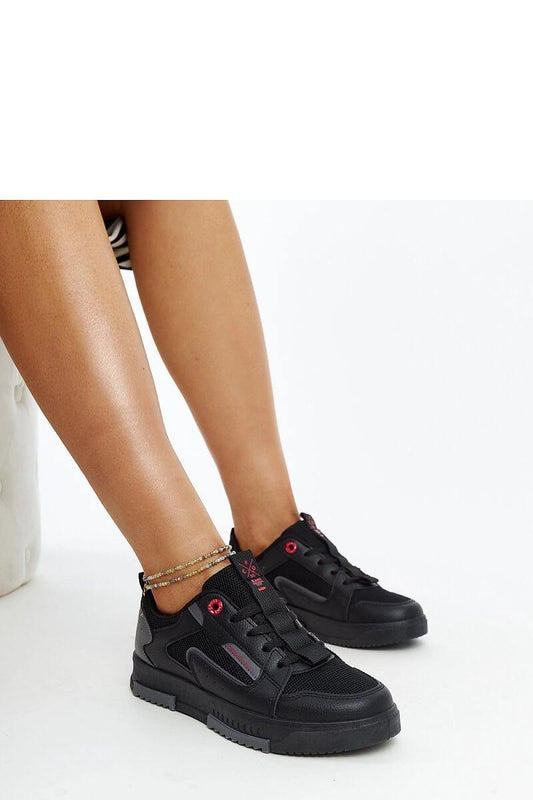 black sneakers front view