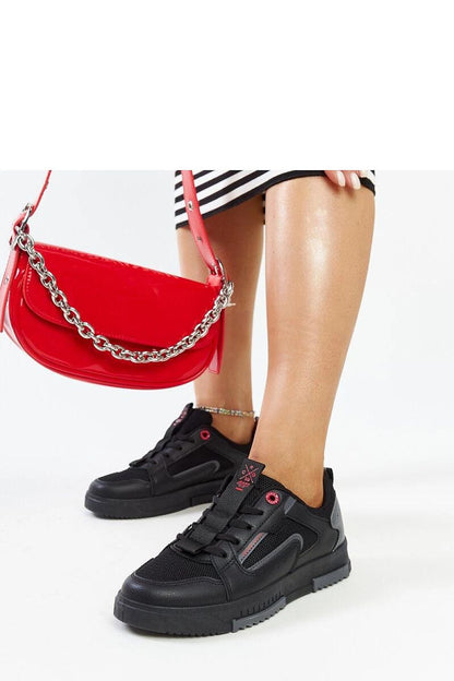 black sneakers detail view