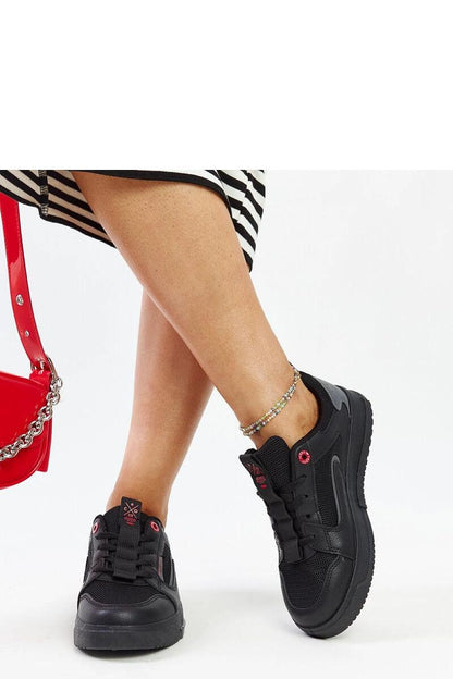 black sneakers back view