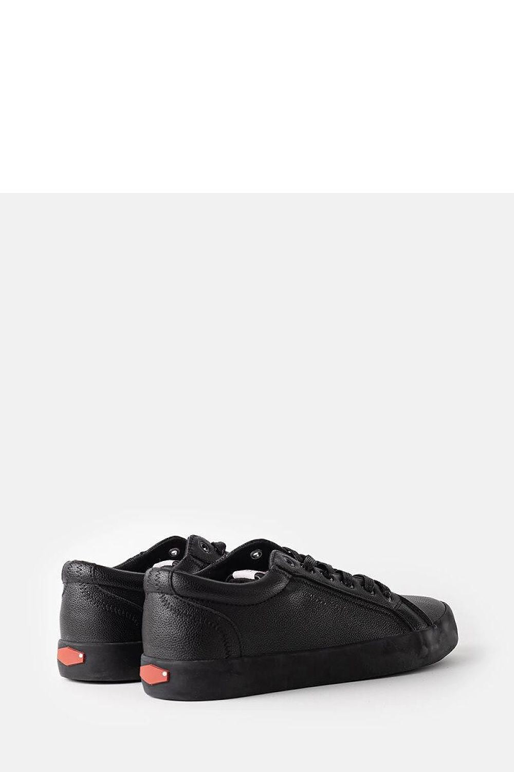 black lace sneakers front view