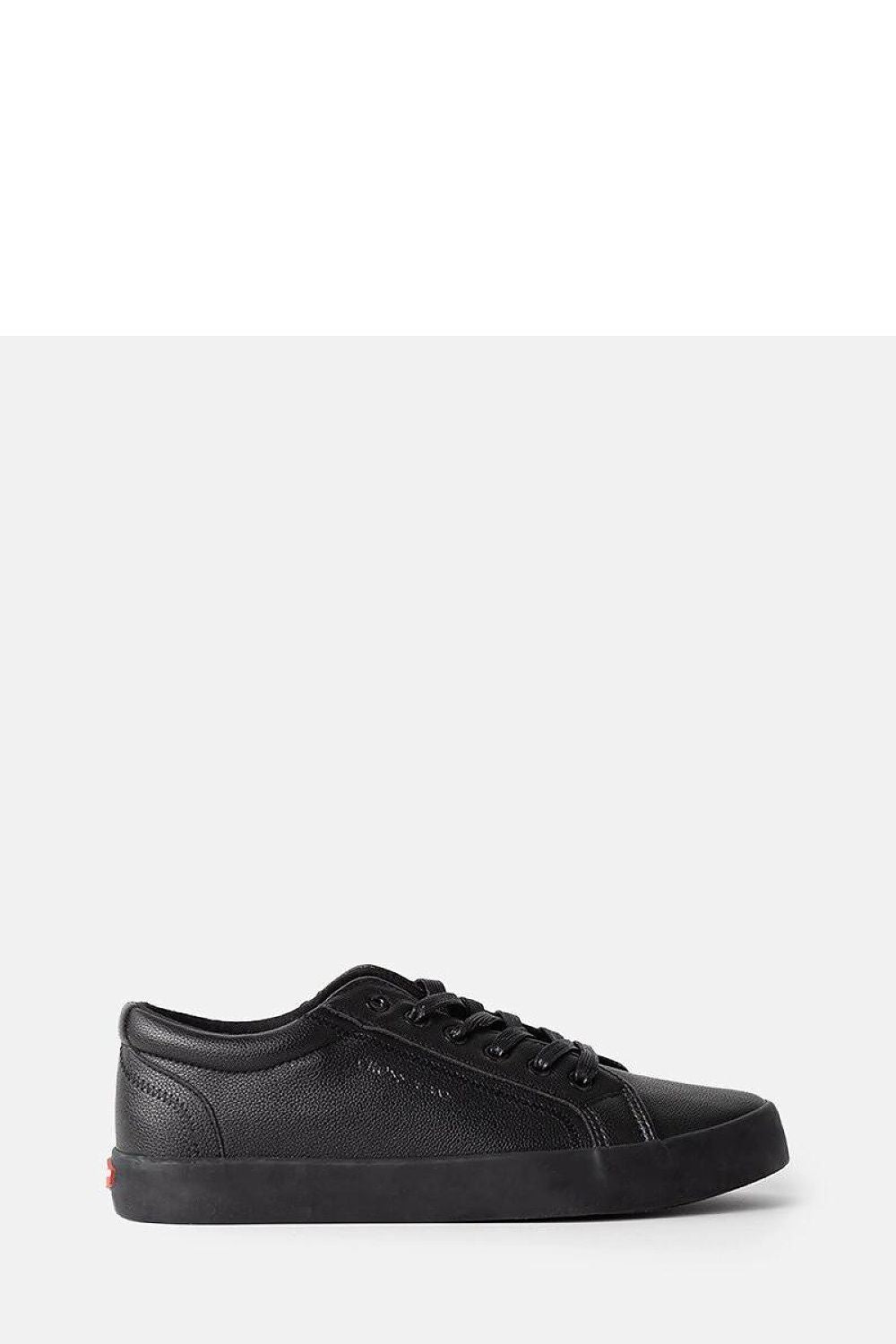 black lace sneakers back view