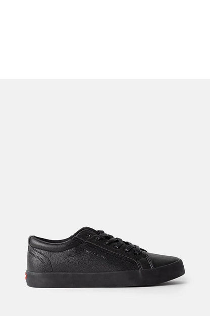 black lace sneakers back view