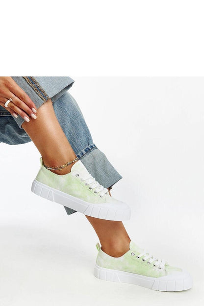green lace sneakers alternate angle