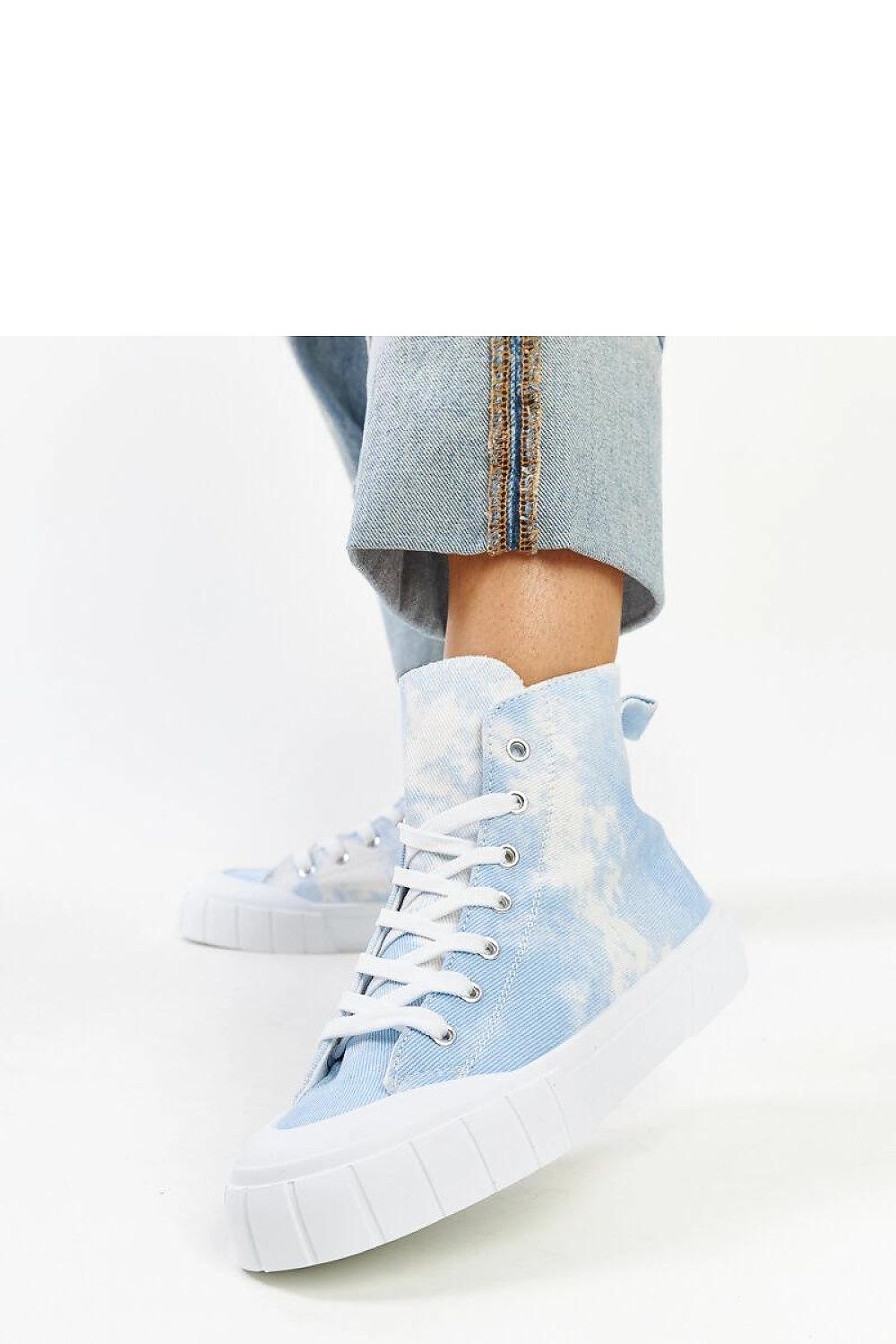 green lace sneakers view 7