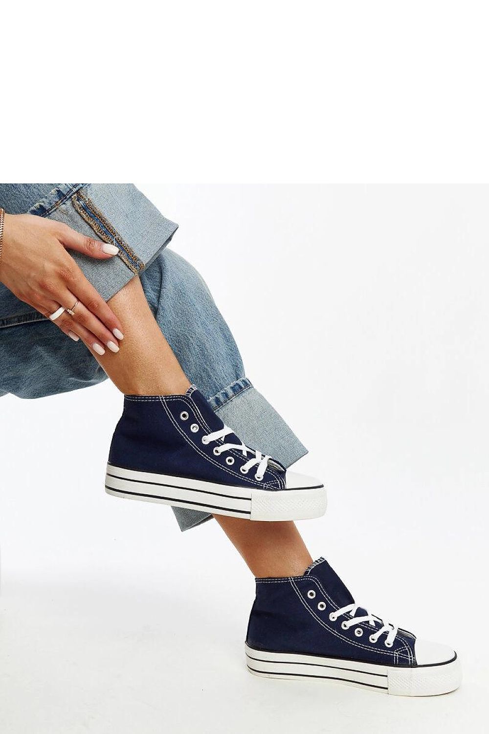 blue lace maxi sneakers view 6