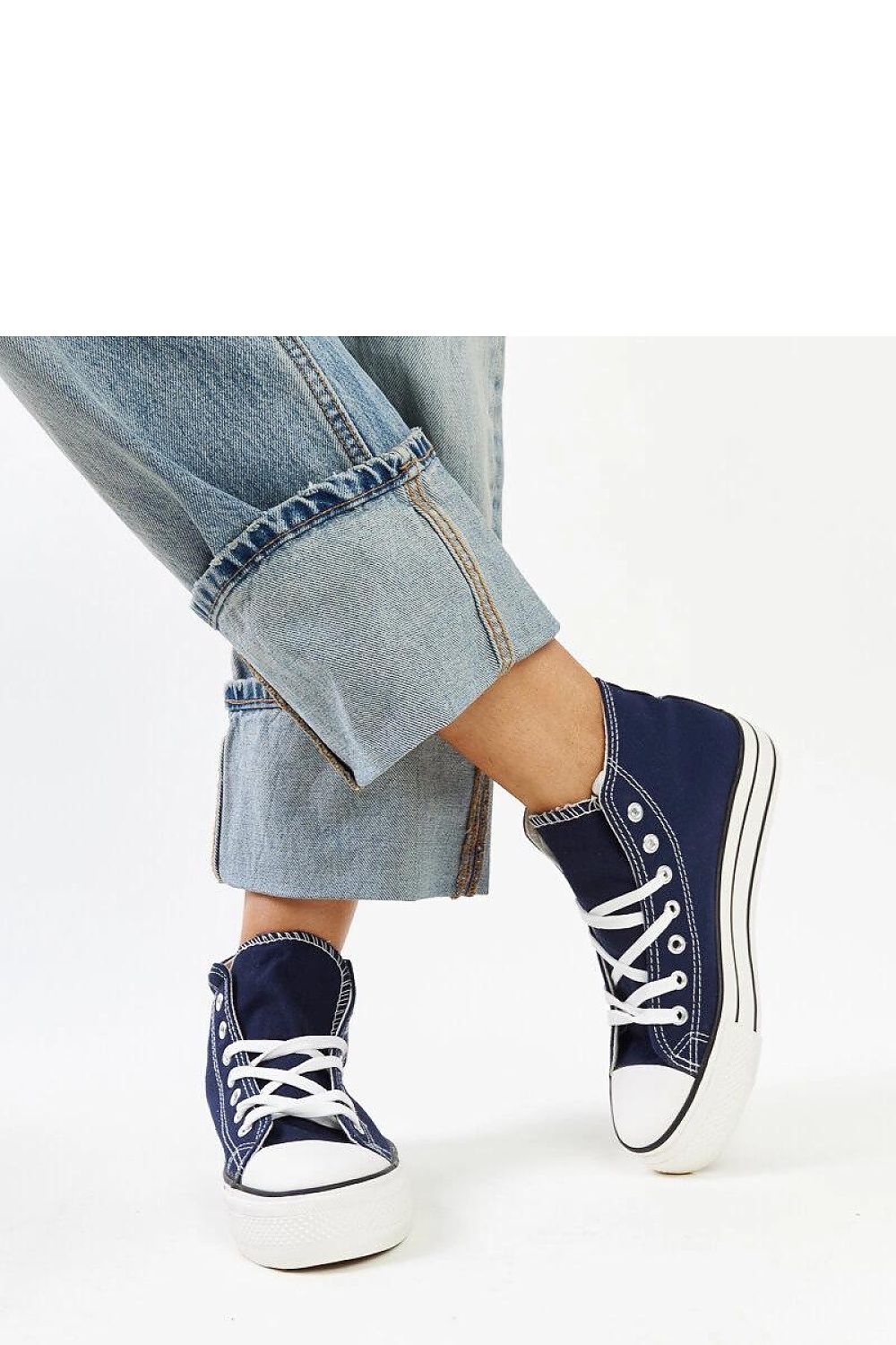 blue lace maxi sneakers view 7