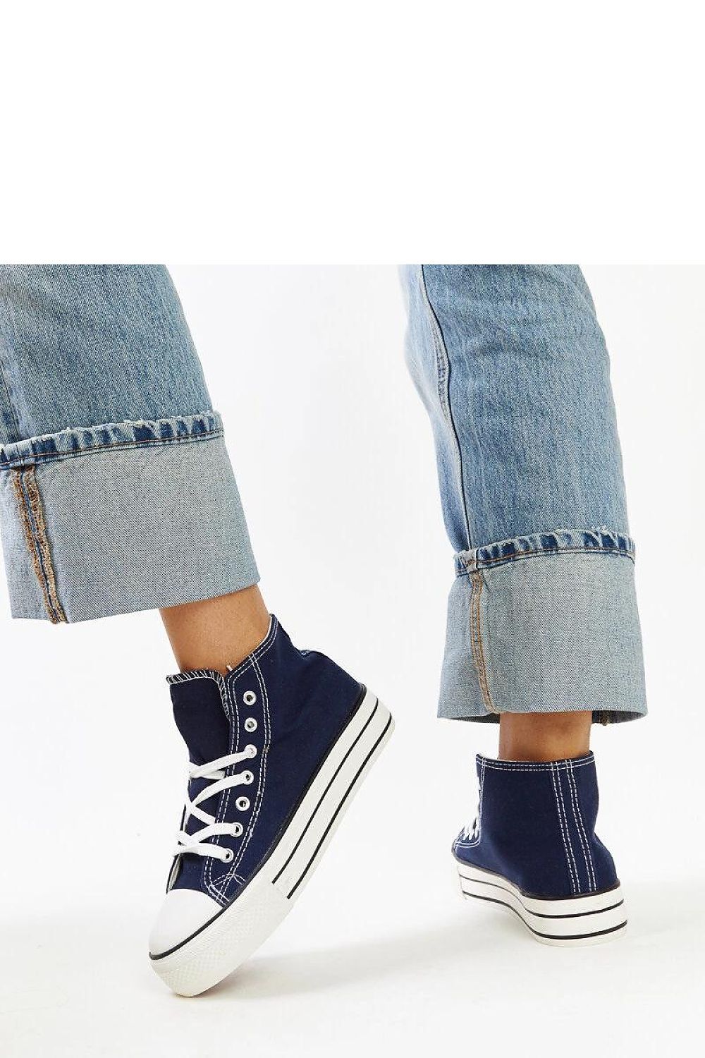 blue lace maxi sneakers view 8