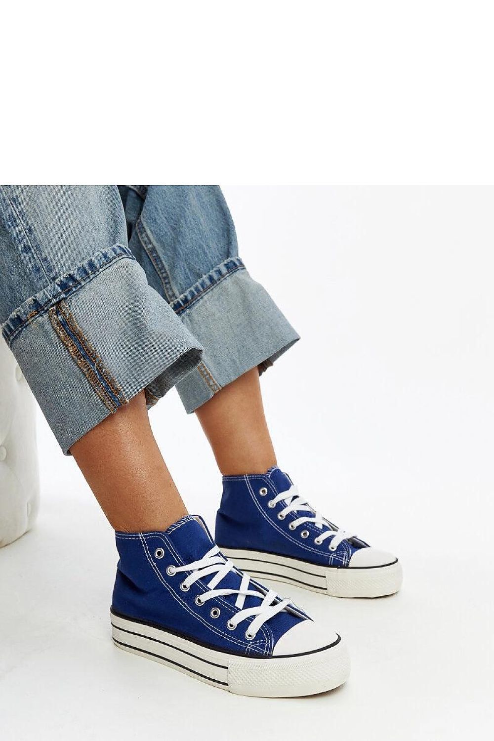 blue lace maxi sneakers view 9