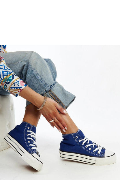 blue lace maxi sneakers view 10