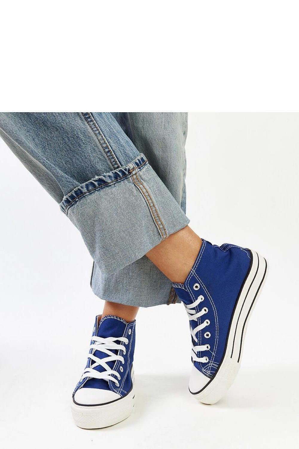 blue lace maxi sneakers view 11