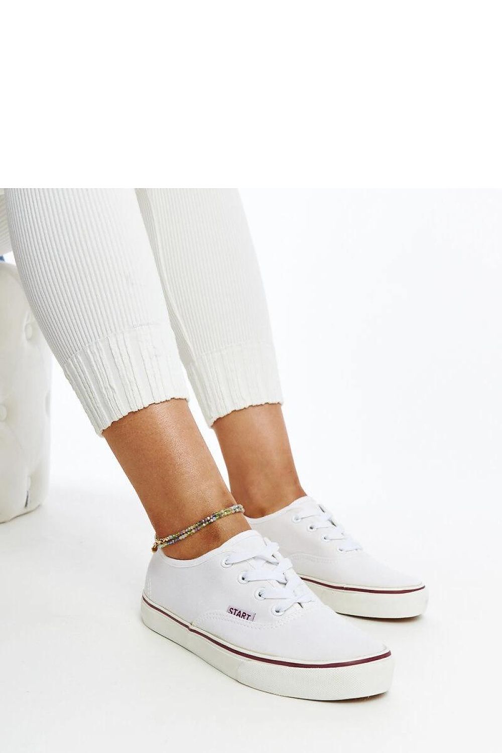 pink lace sneakers side view