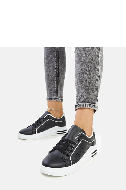 black lace sneakers view 6