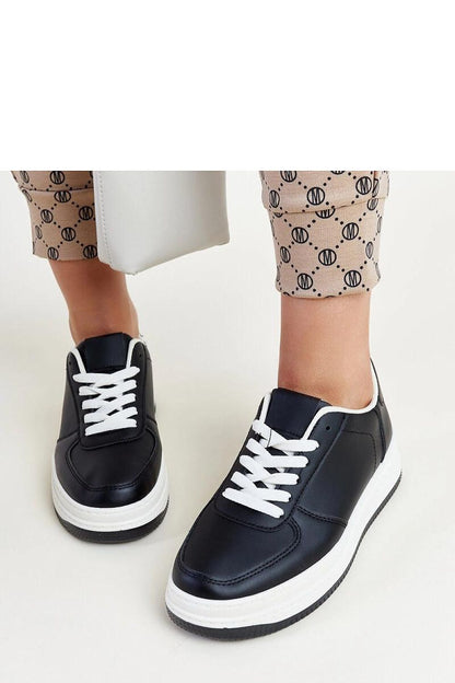 black lace sneakers back view