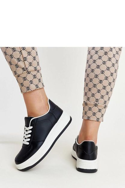 black lace sneakers side view