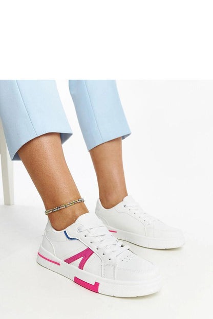 white lace sneakers back view