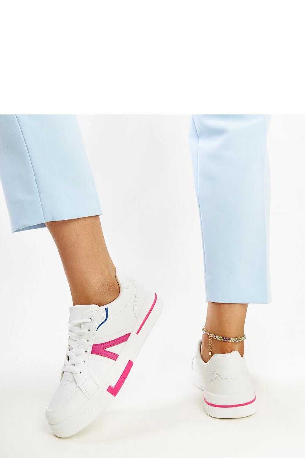 white lace sneakers view 8