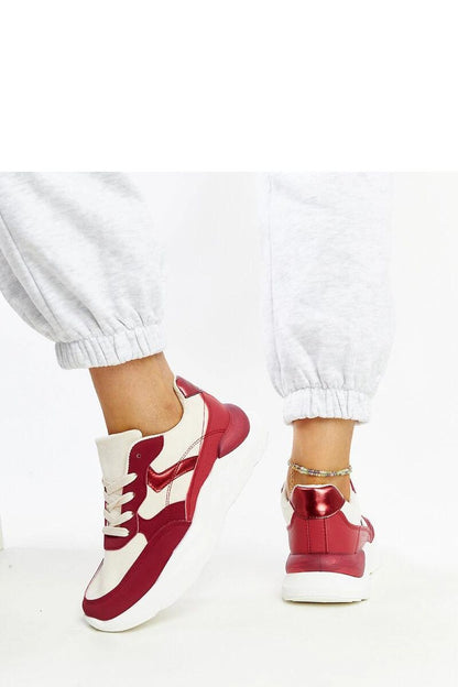 red lace sneakers back view