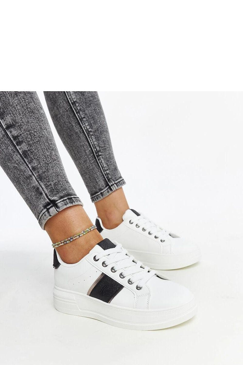 white lace sneakers view 8